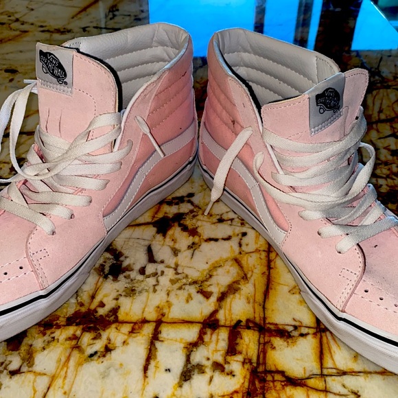 “Vans” women’s SK8-high top Tampered Sz 10.5 PINK - Picture 6 of 6